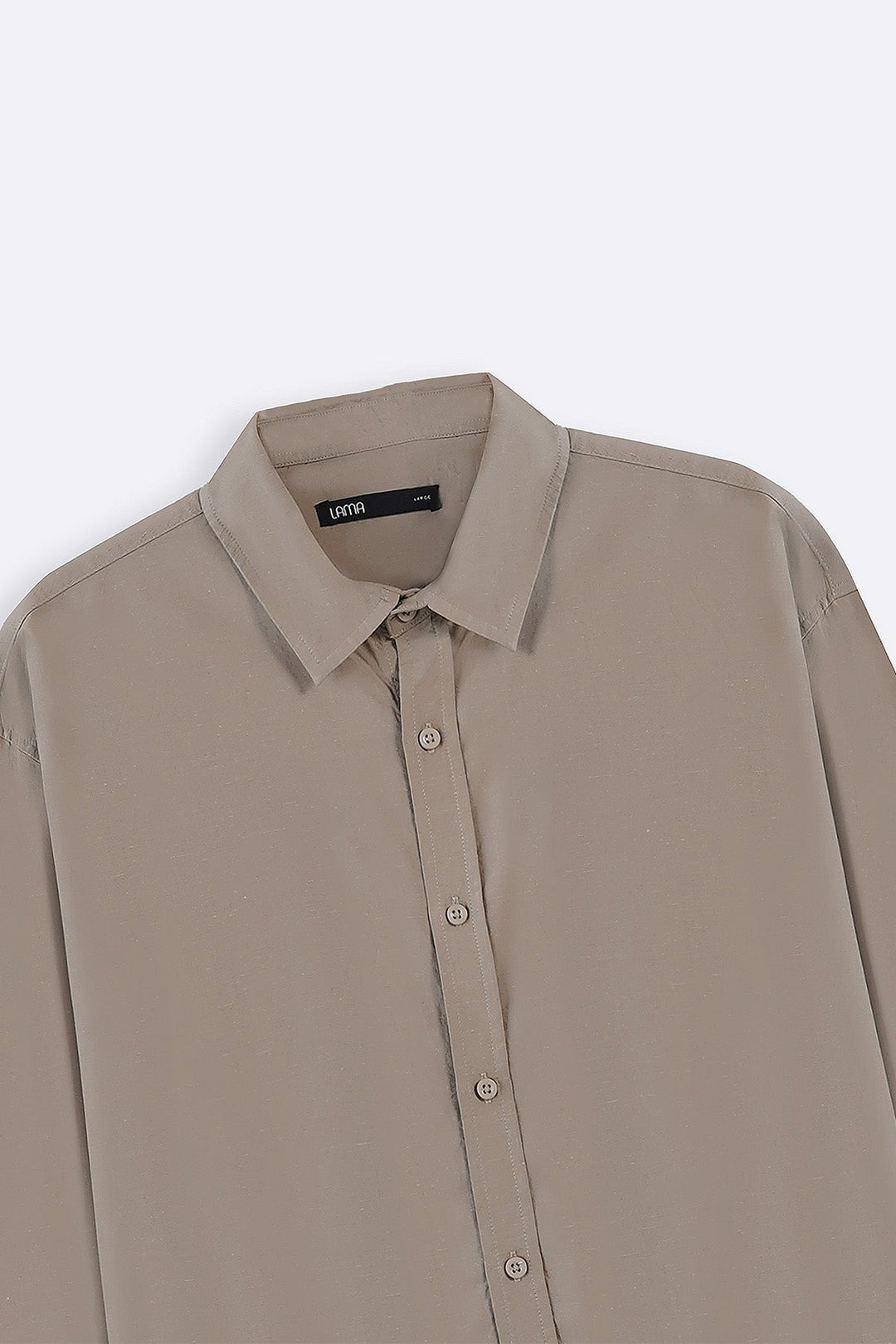 BEIGE SLUB SHIRT WITH LINEN