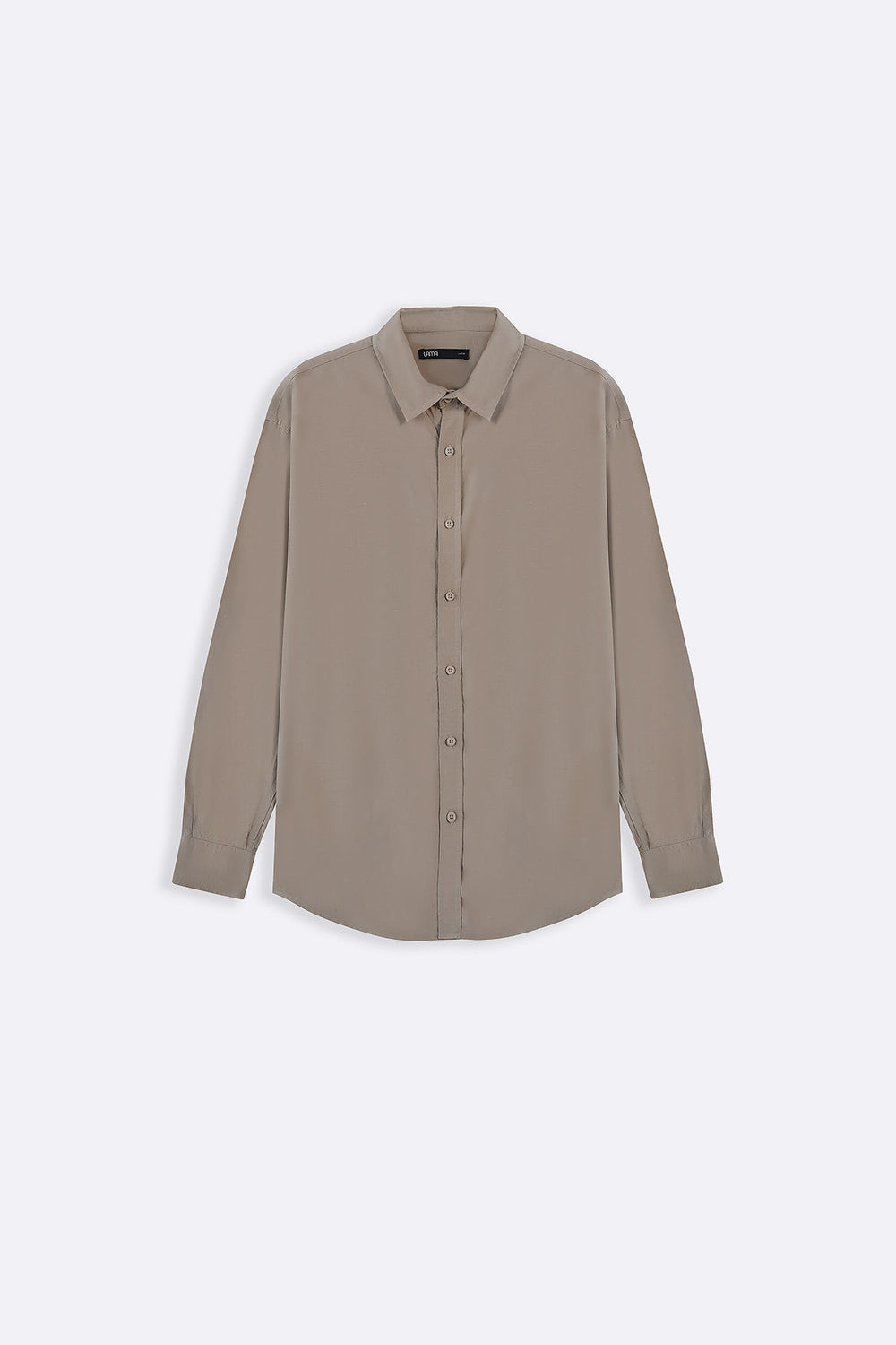 BEIGE SLUB SHIRT WITH LINEN