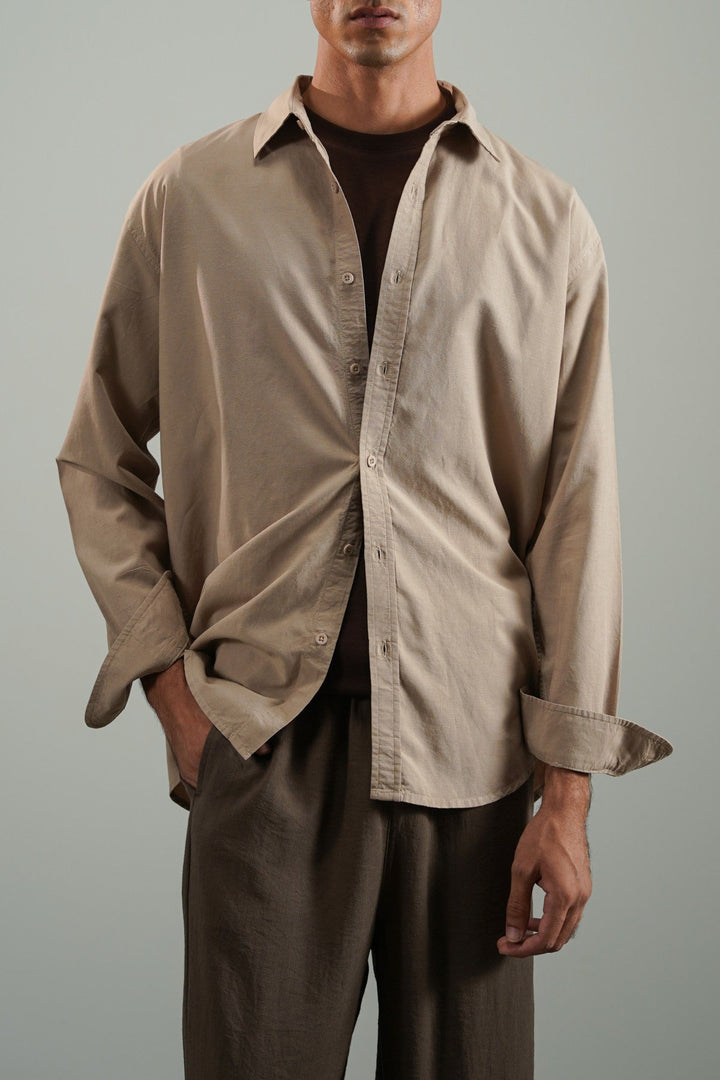 SLUB SHIRT WITH LINEN