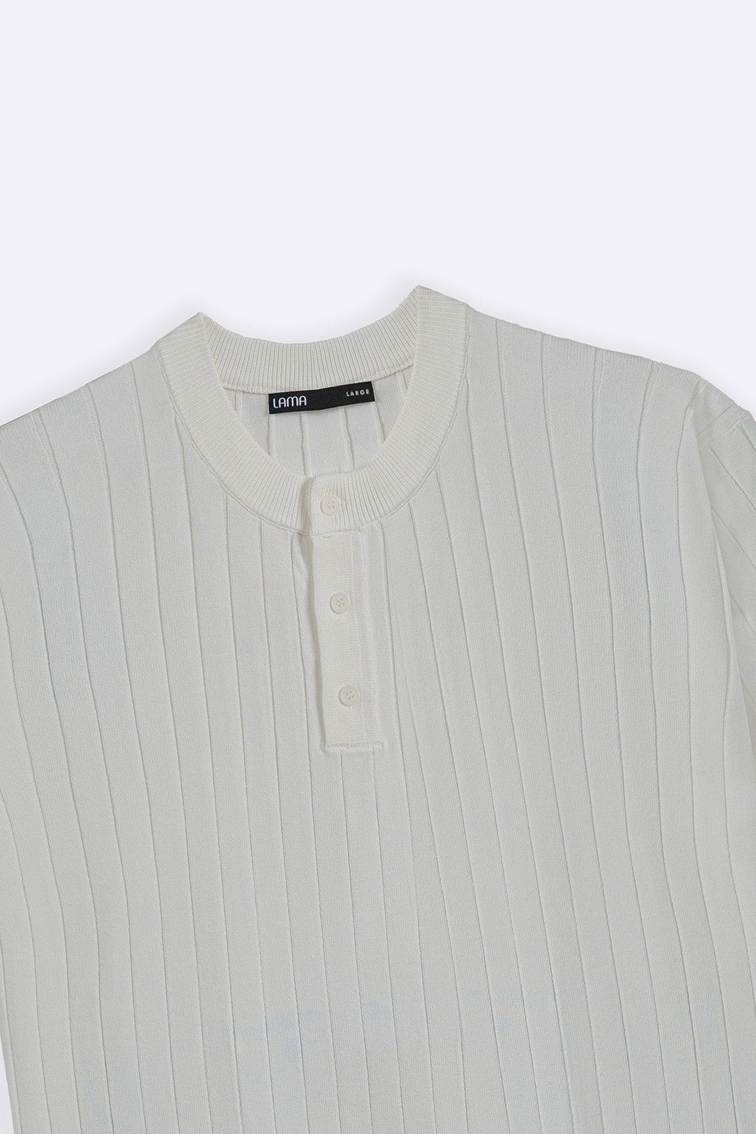 WHITE TEXTURED HENLEY