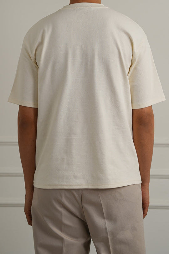 OFF WHITE CLASSIC TEXTURED TEE