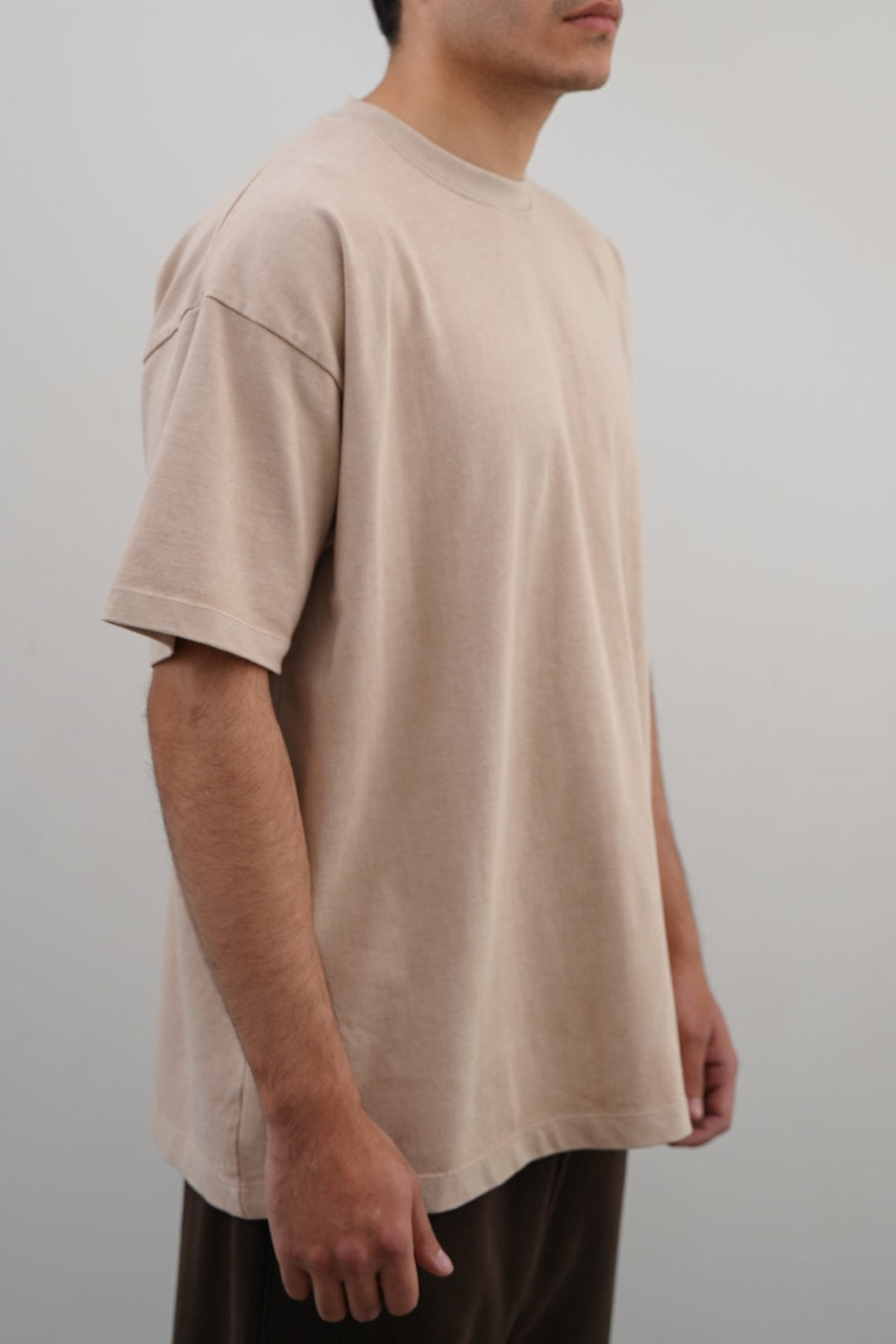 BEIGE VINTAGE WASH TEE