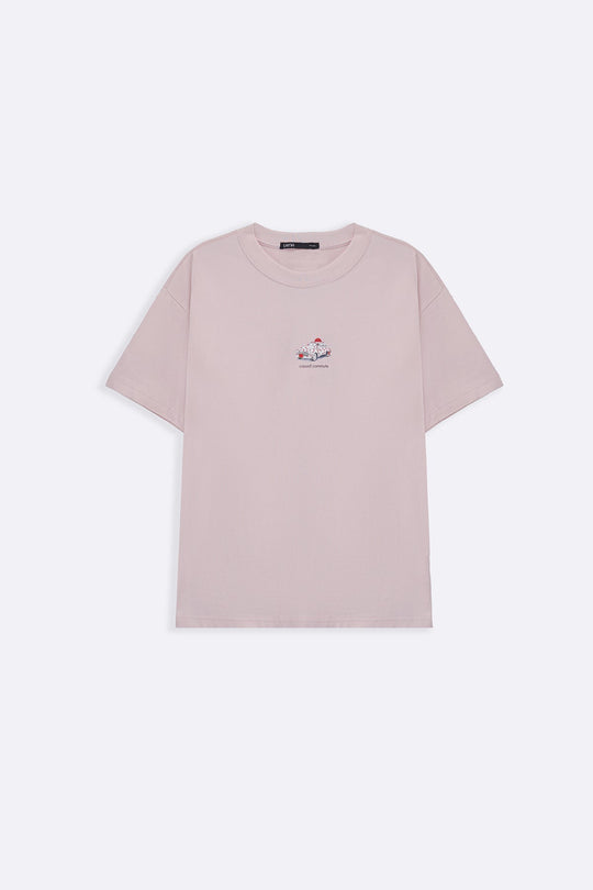 LIGHT PINK CASUAL COMMUTE TEE