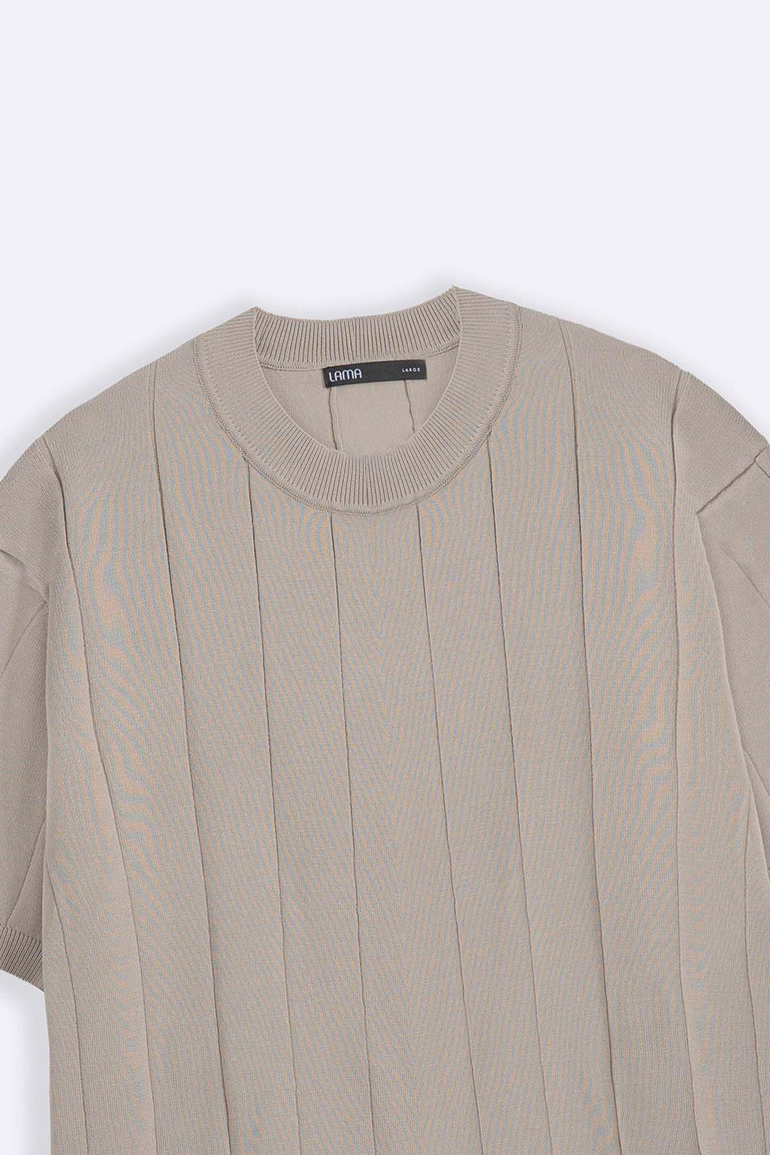 BEIGE DROP NEEDLE TEE