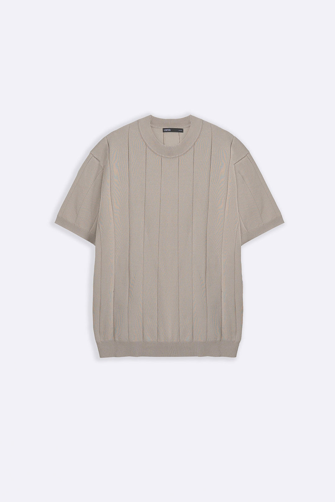 BEIGE DROP NEEDLE TEE