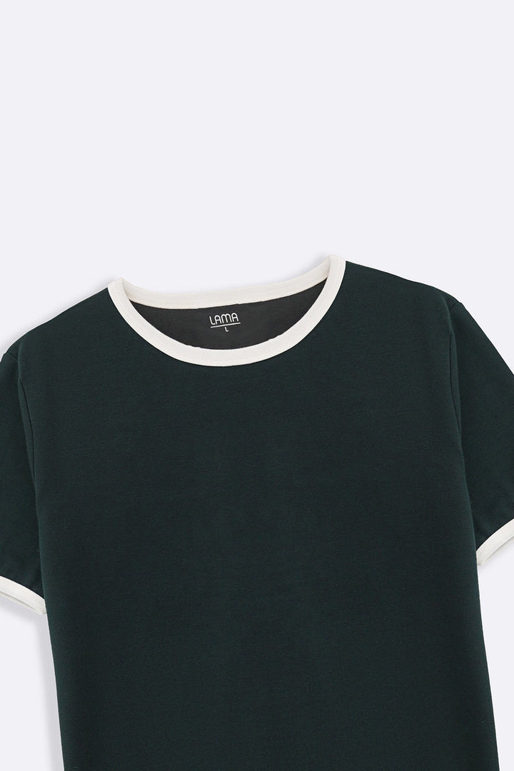 DARK GREEN CONTRAST TEE