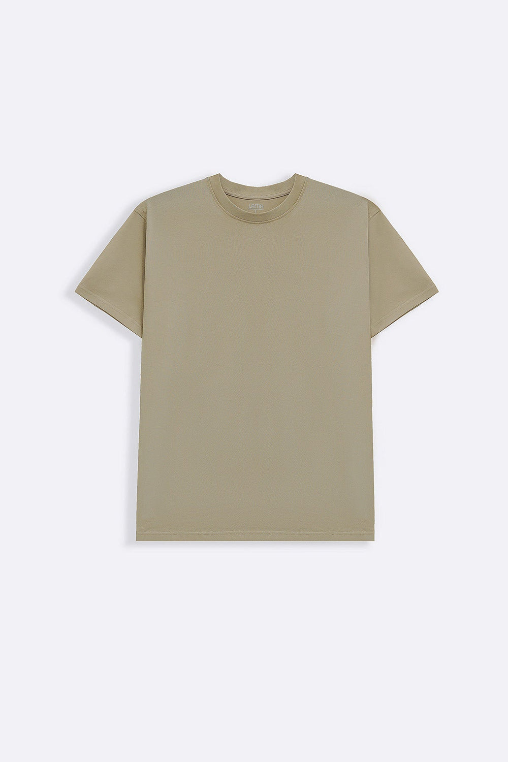 BEIGE ESSENTIAL CREW NECK TEE