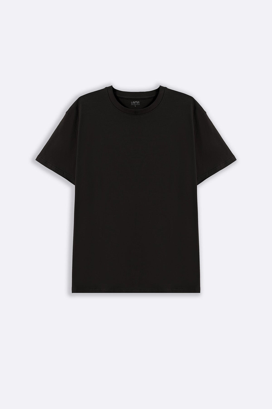 BLACK ESSENTIAL CREW NECK TEE