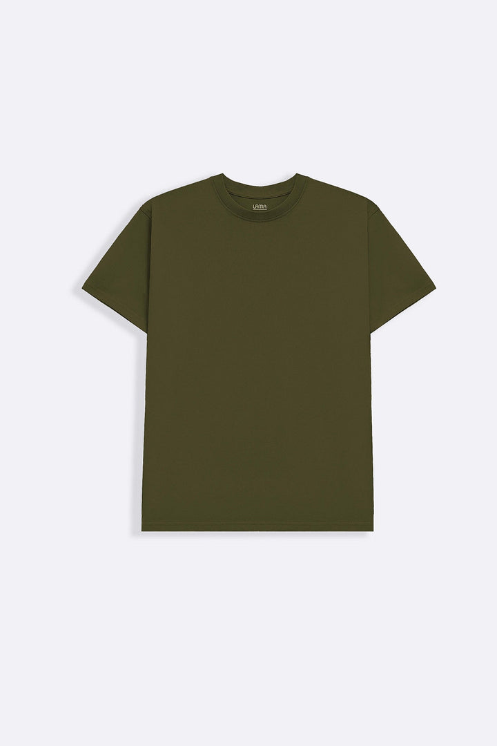 DARK OLIVE ESSENTIAL CREW NECK TEE
