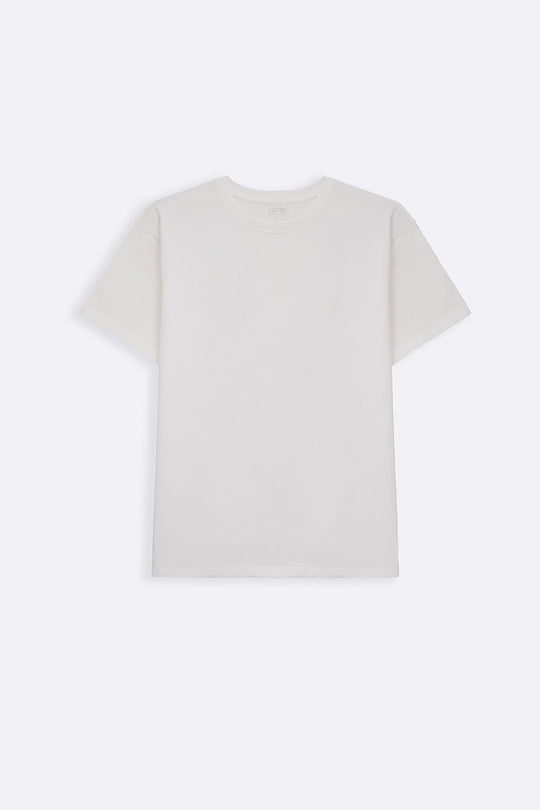 WHITE ESSENTIAL CREW NECK TEE