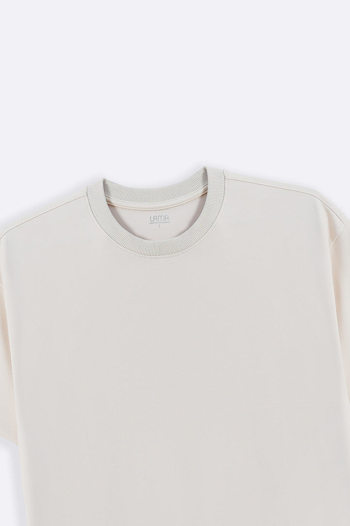 IVORY BASIC RIBBED TEE