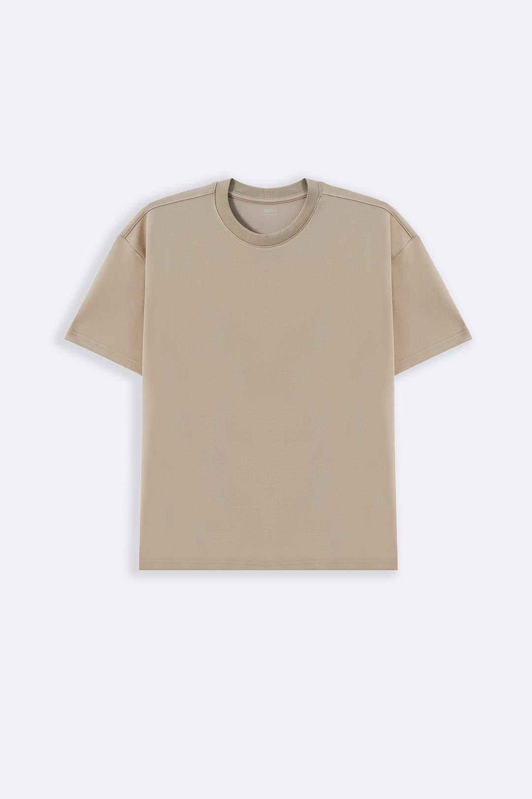 KHAKI BASIC RIBBED TEE