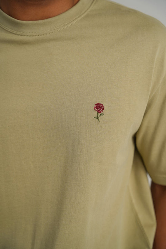 LIGHT GREEN ROSE GRAPHIC TEE