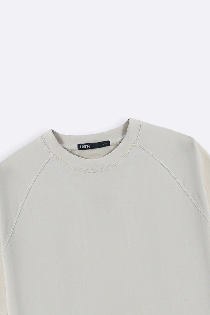 IVORY RAGLAN COTTON TEE