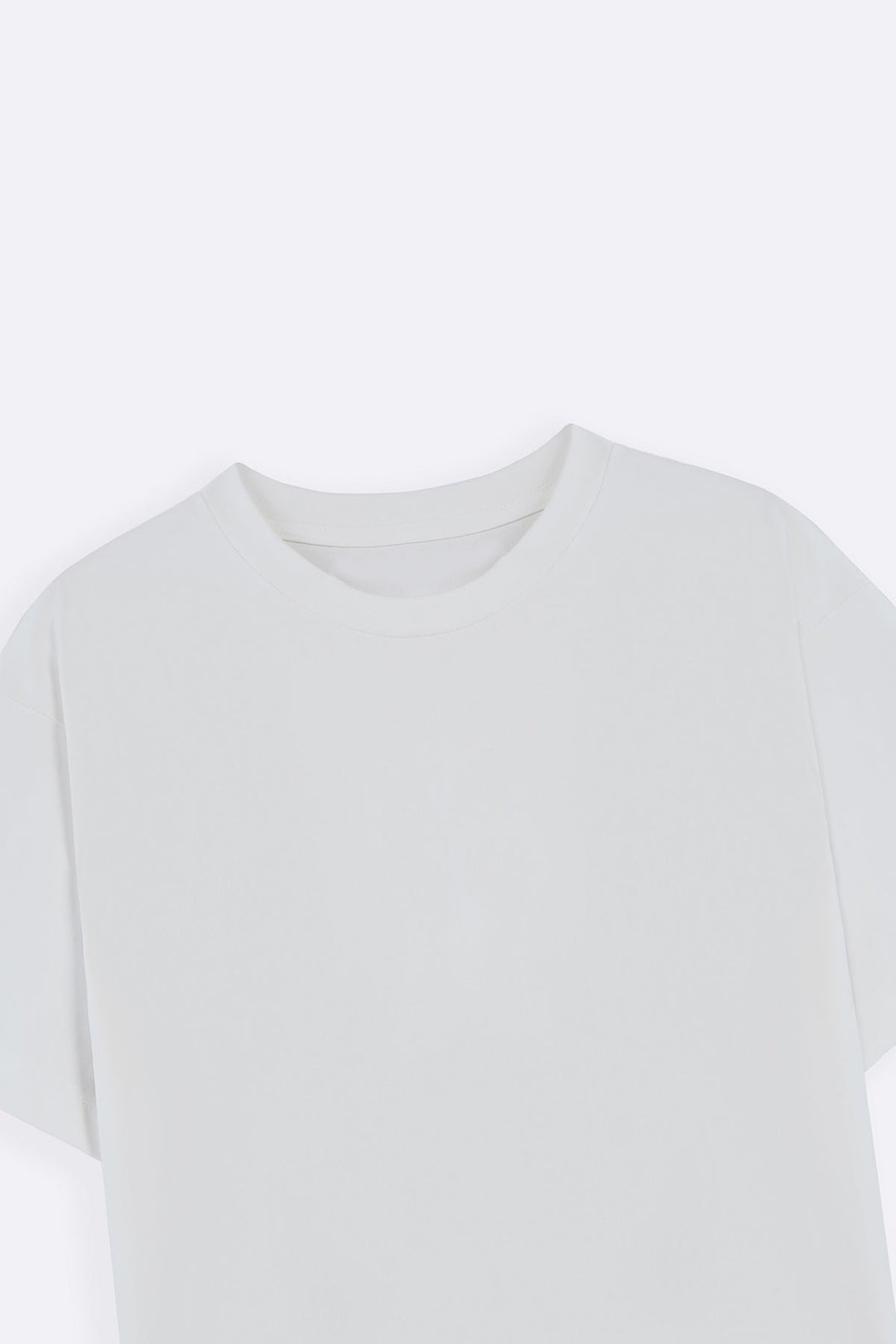 WHITE BASIC SOLID TEE