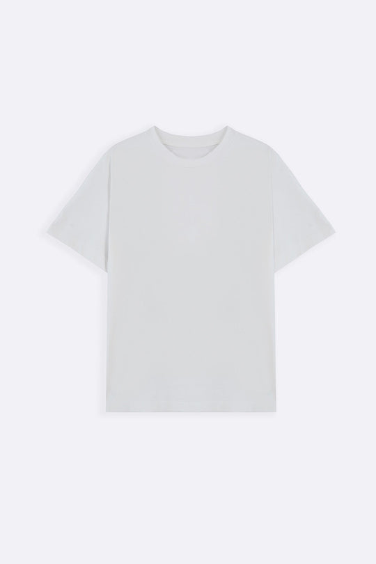 WHITE BASIC SOLID TEE