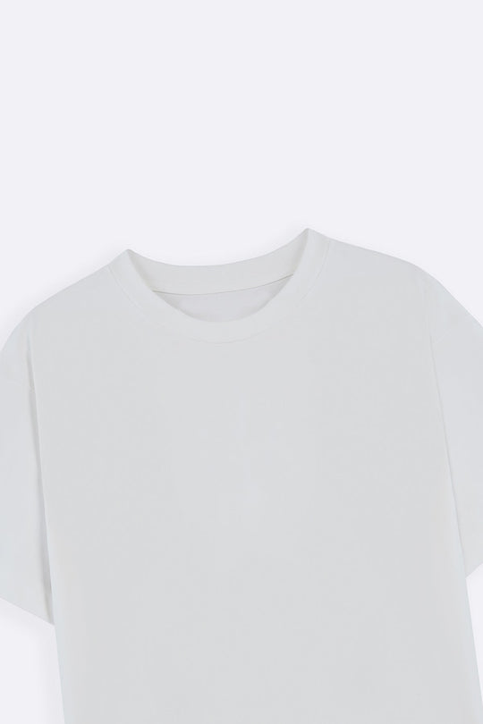 WHITE BASIC SOLID TEE