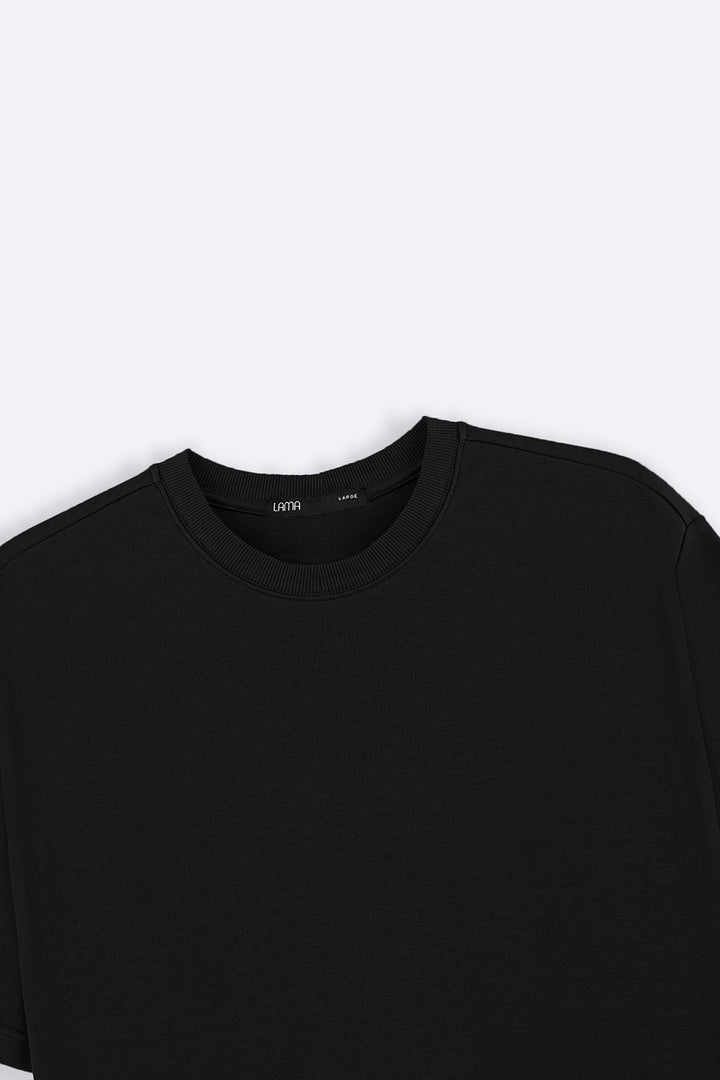 BLACK OVERSIZED SLOUCHY TEE