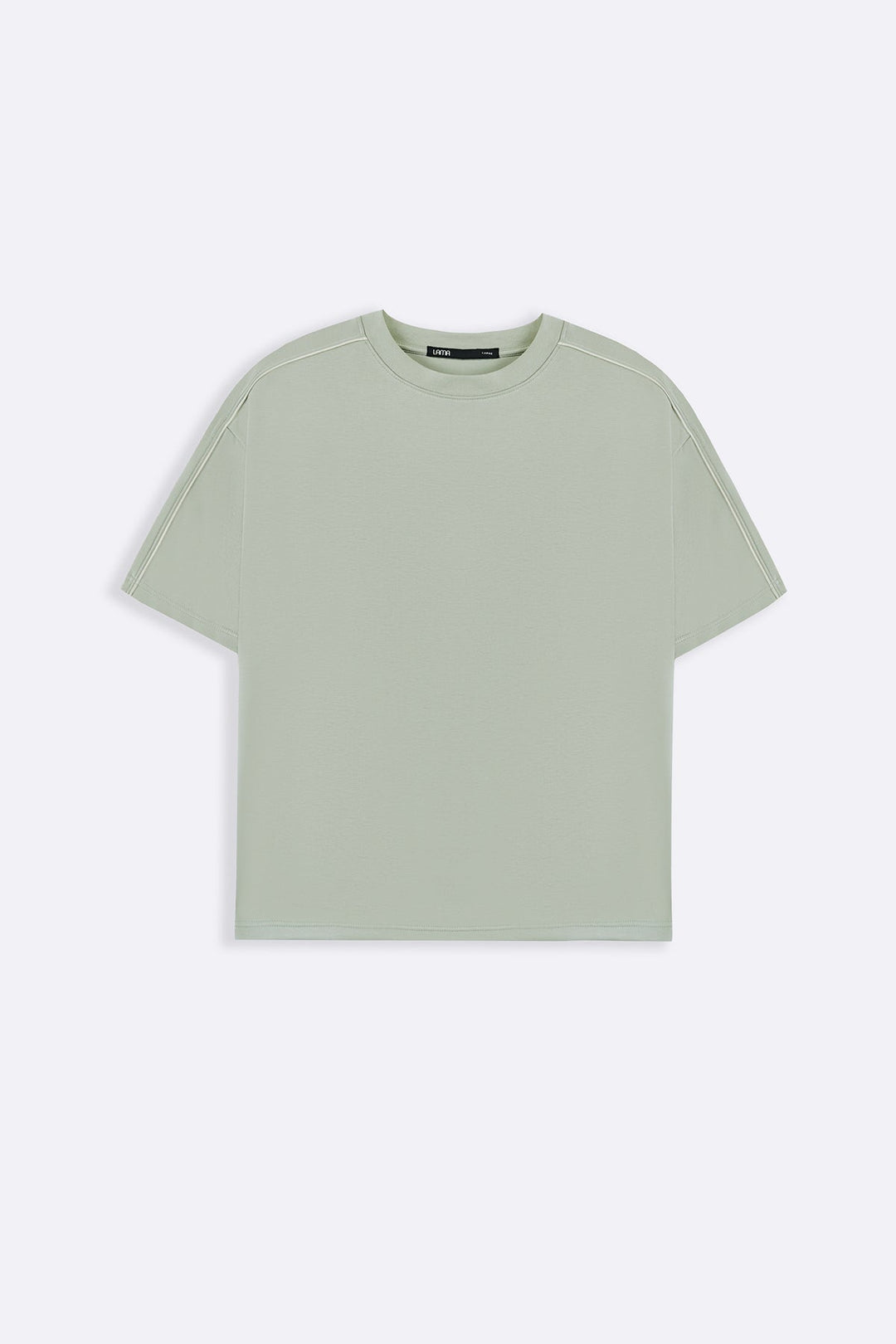 PASTEL GREEN STRIPED SHOULDER TEE