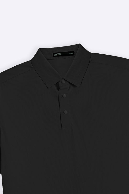 BLACK MINIMALISTIC POLO
