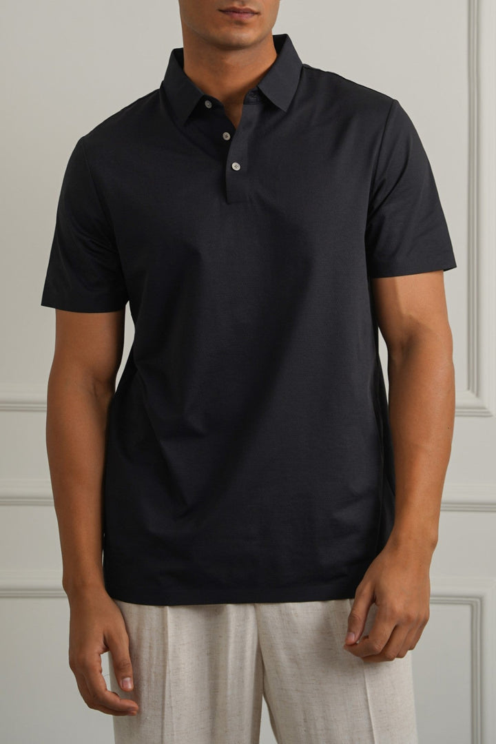 BLACK SUMMER POLO