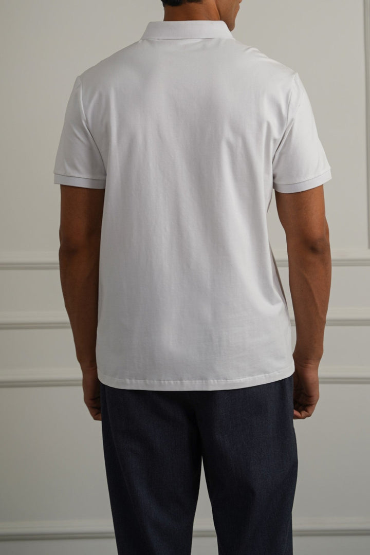 WHITE PERFORMANCE POLO