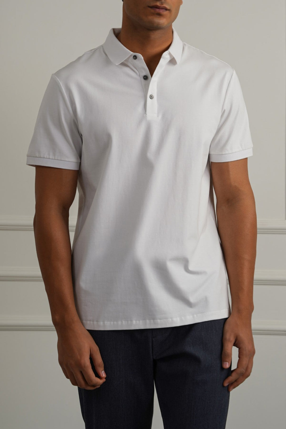 WHITE PERFORMANCE POLO