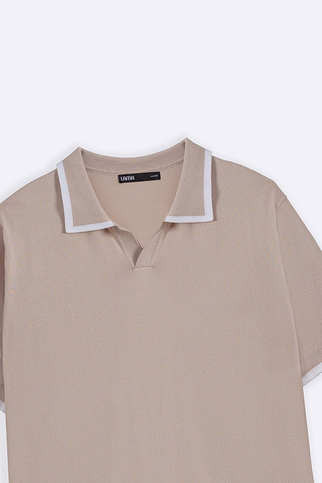 BEIGE EASY KNIT POLO