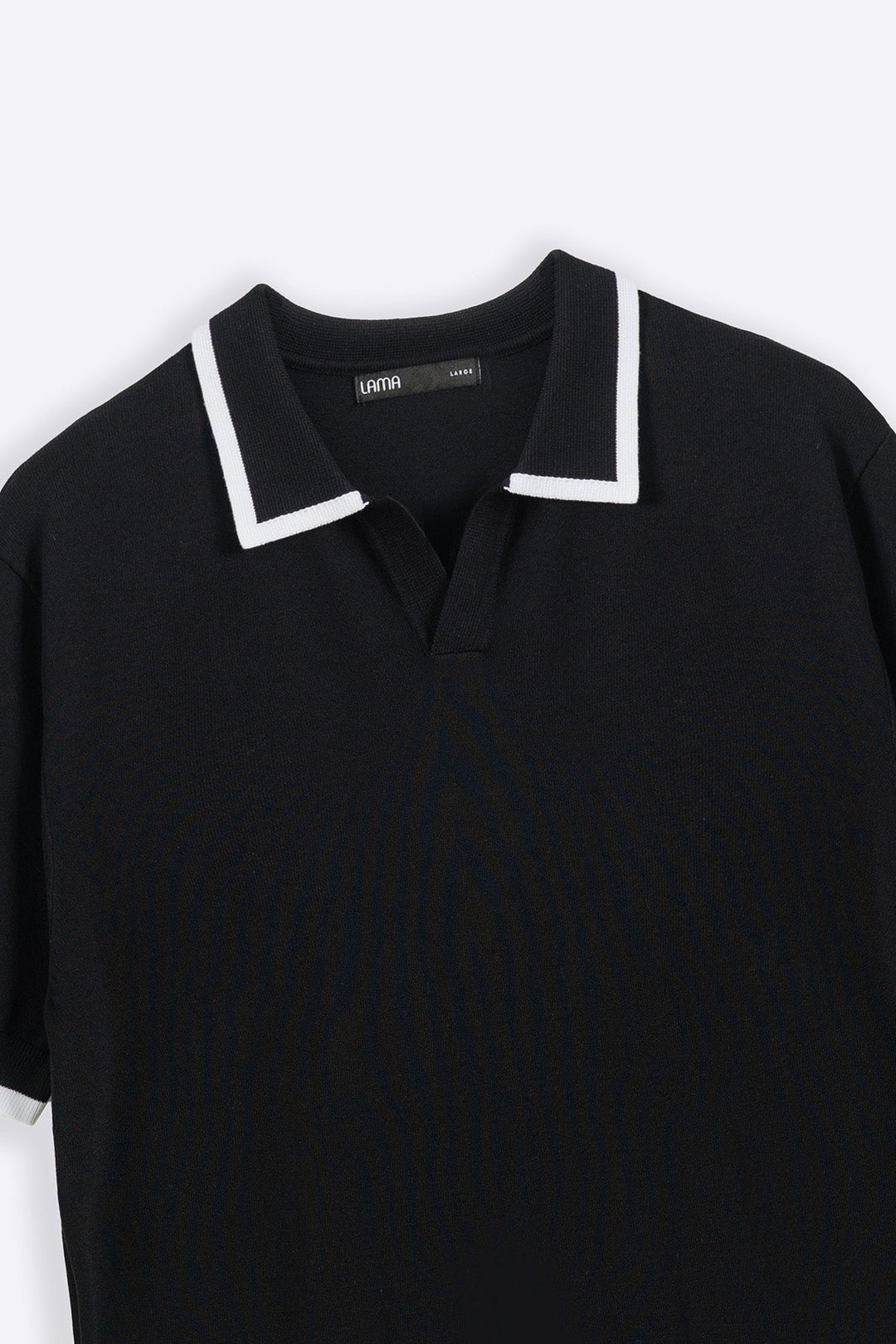 BLACK EASY KNIT POLO