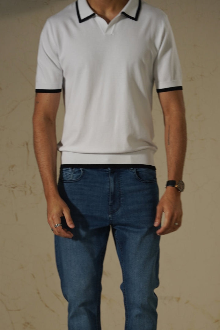 OFF WHITE EASY KNIT POLO