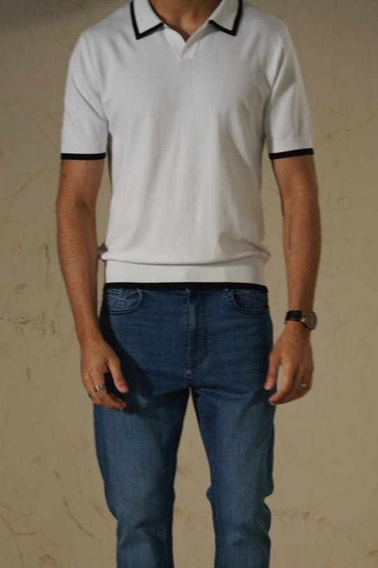 OFF WHITE EASY KNIT POLO