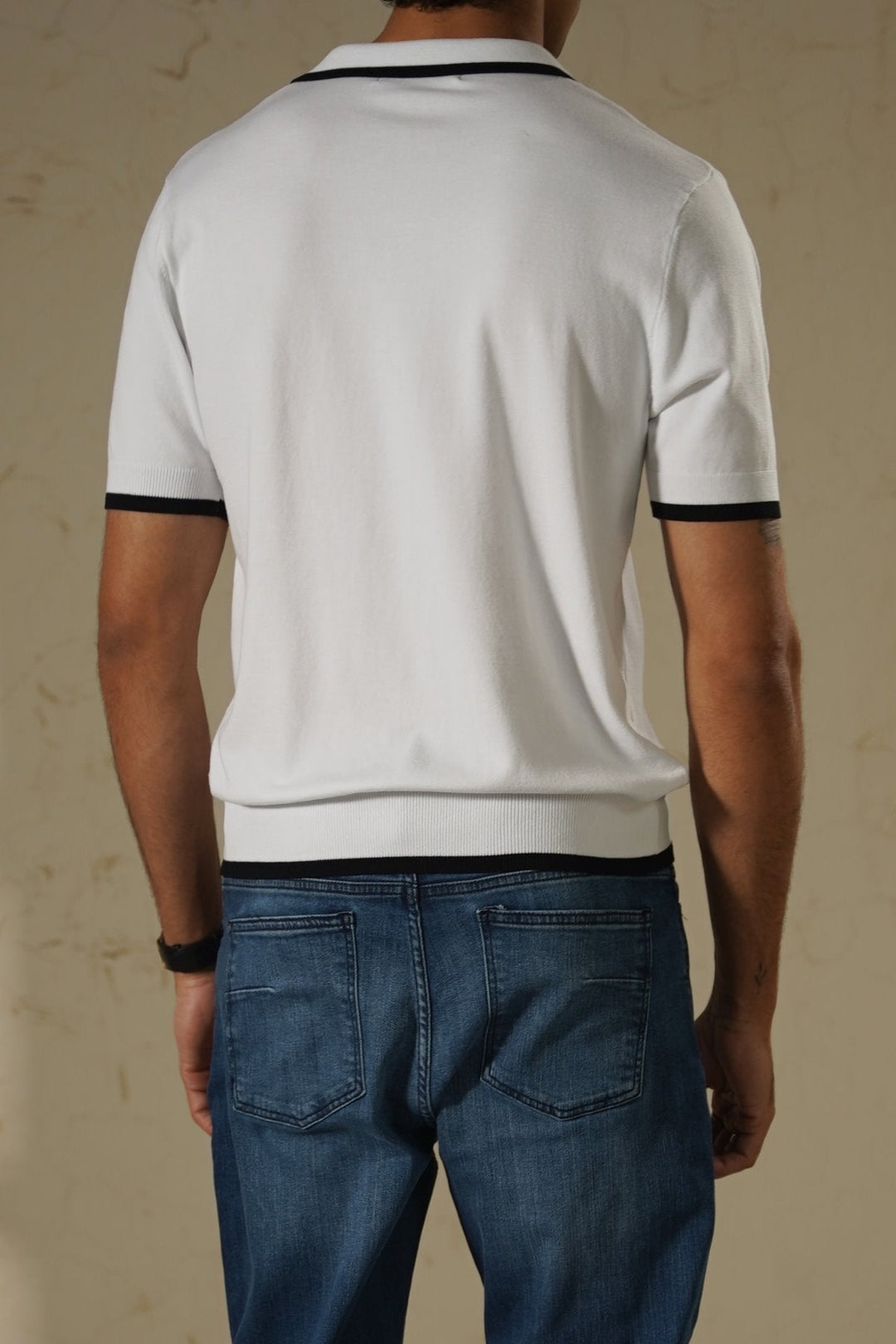 OFF WHITE EASY KNIT POLO