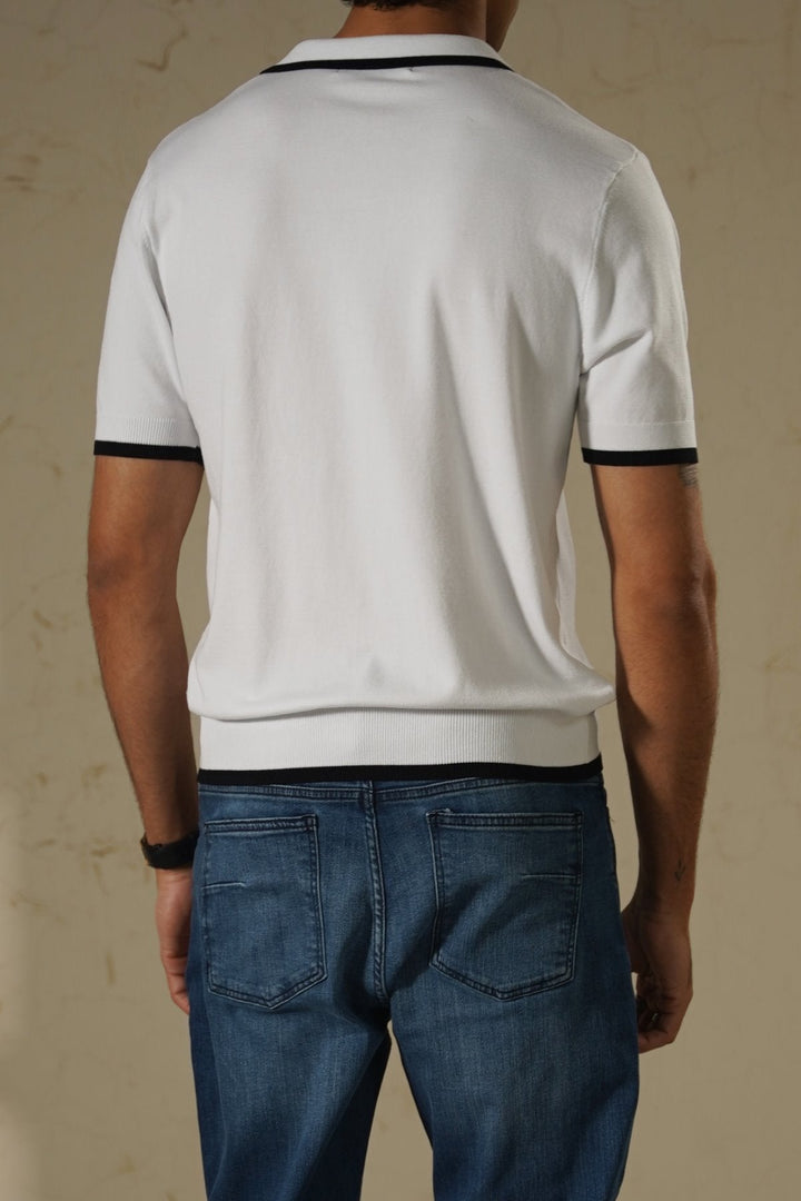 OFF WHITE EASY KNIT POLO