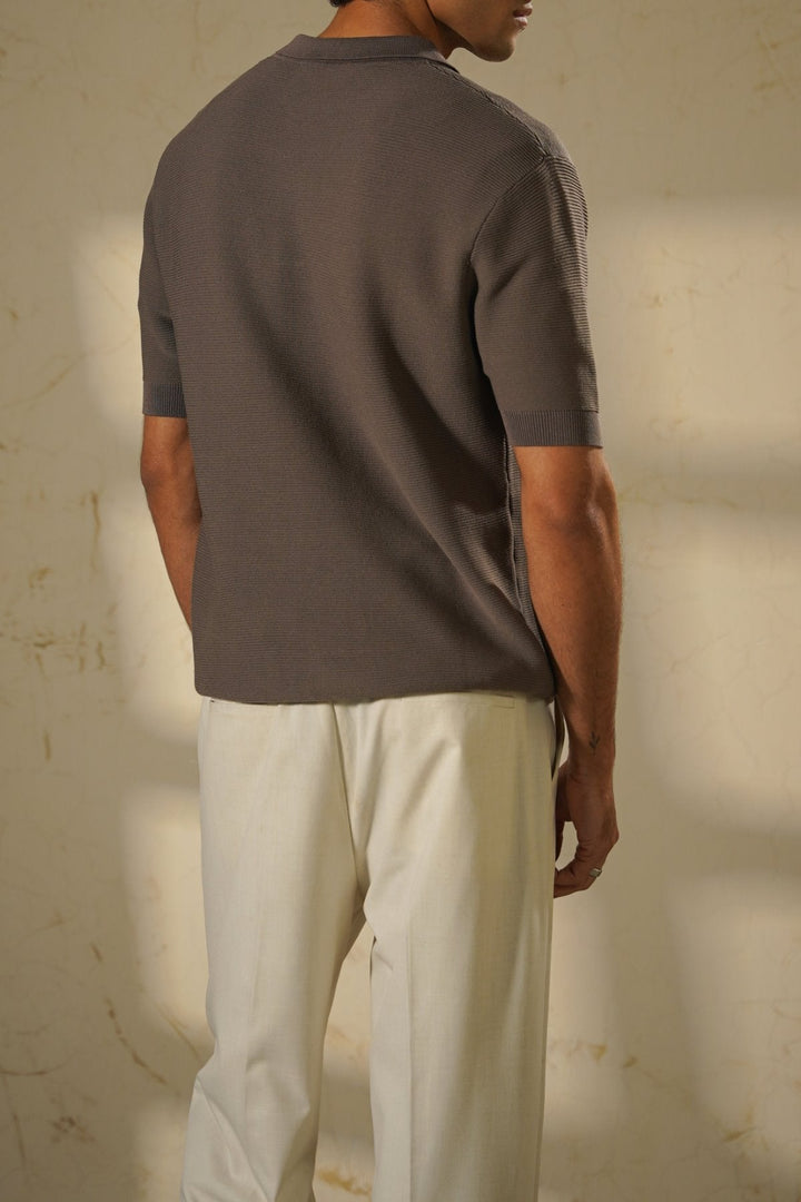 COFFEE TEXTURED POLO