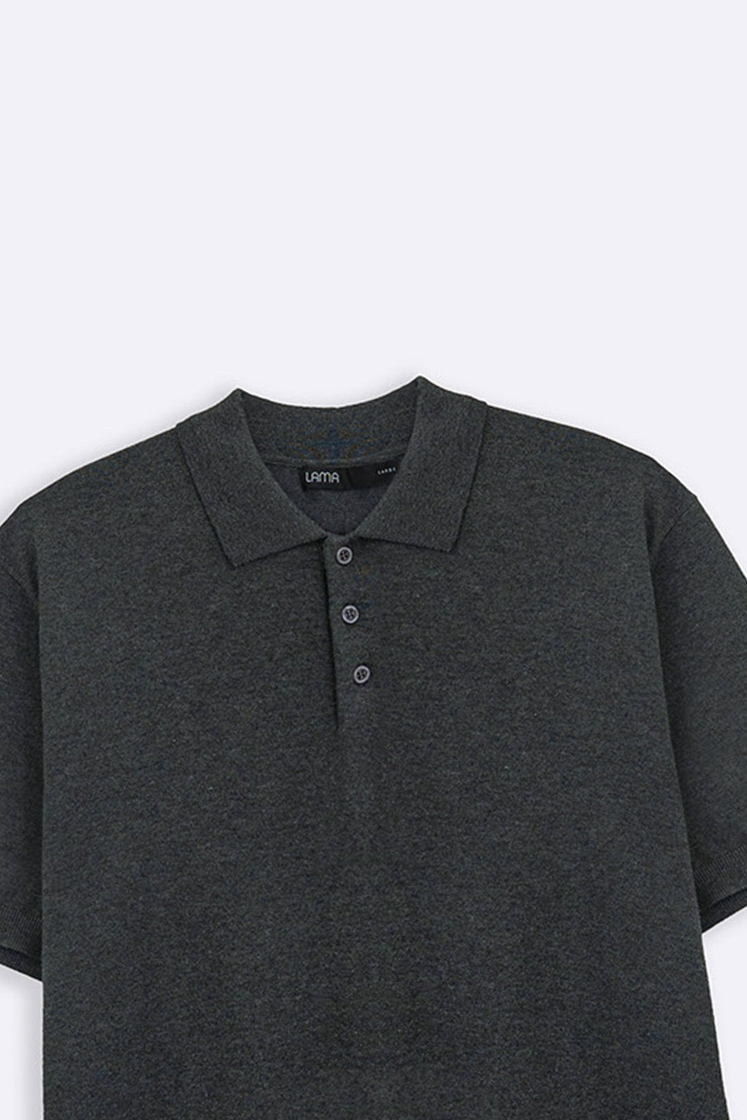 CHARCOAL MELANGE EFFECT POLO