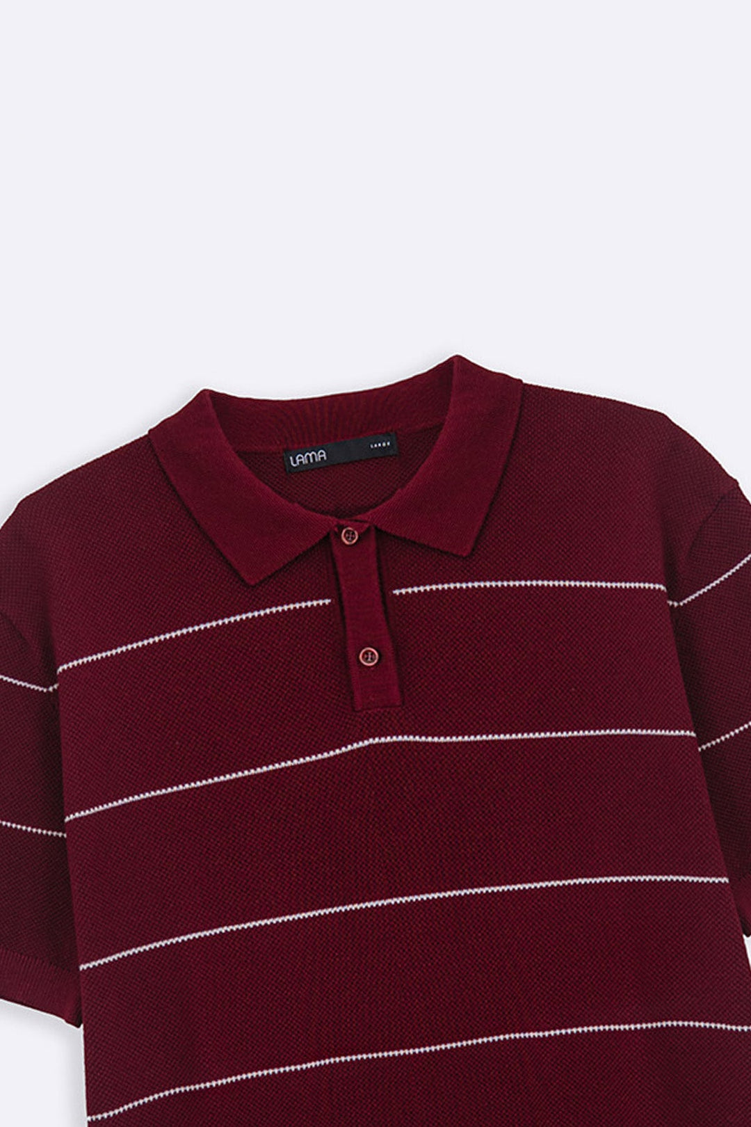 MAROON STRIPED POLO