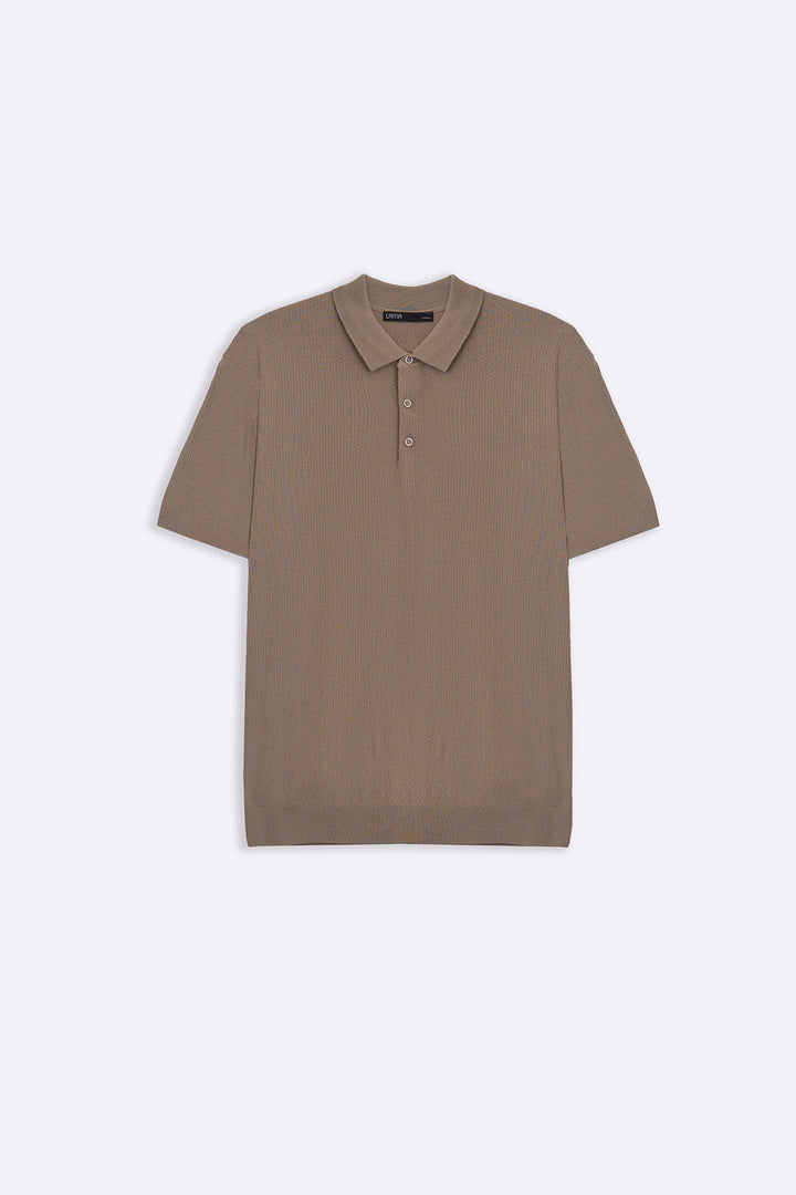 BEIGE EVERYDAY KNIT POLO