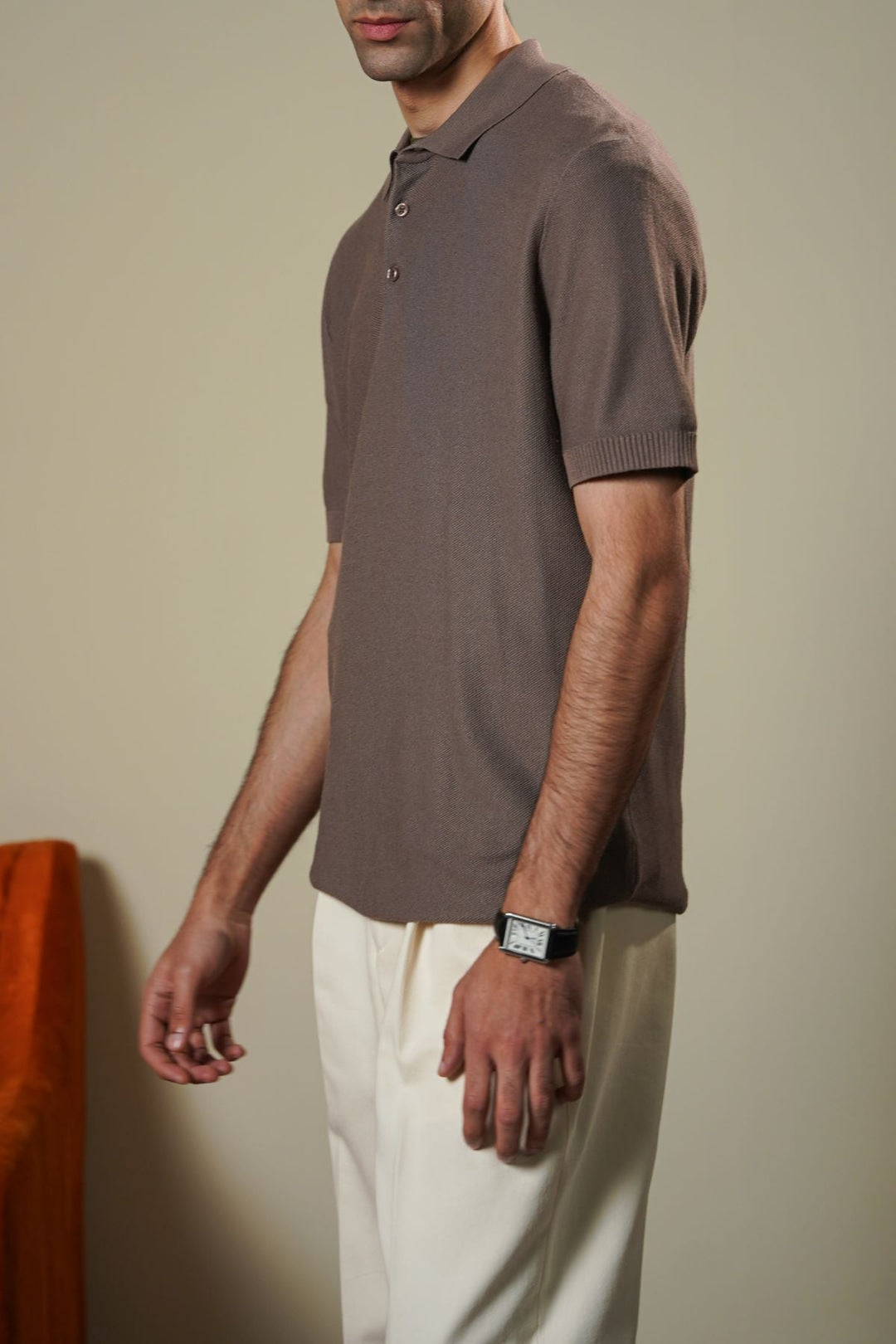 BEIGE EVERYDAY KNIT POLO