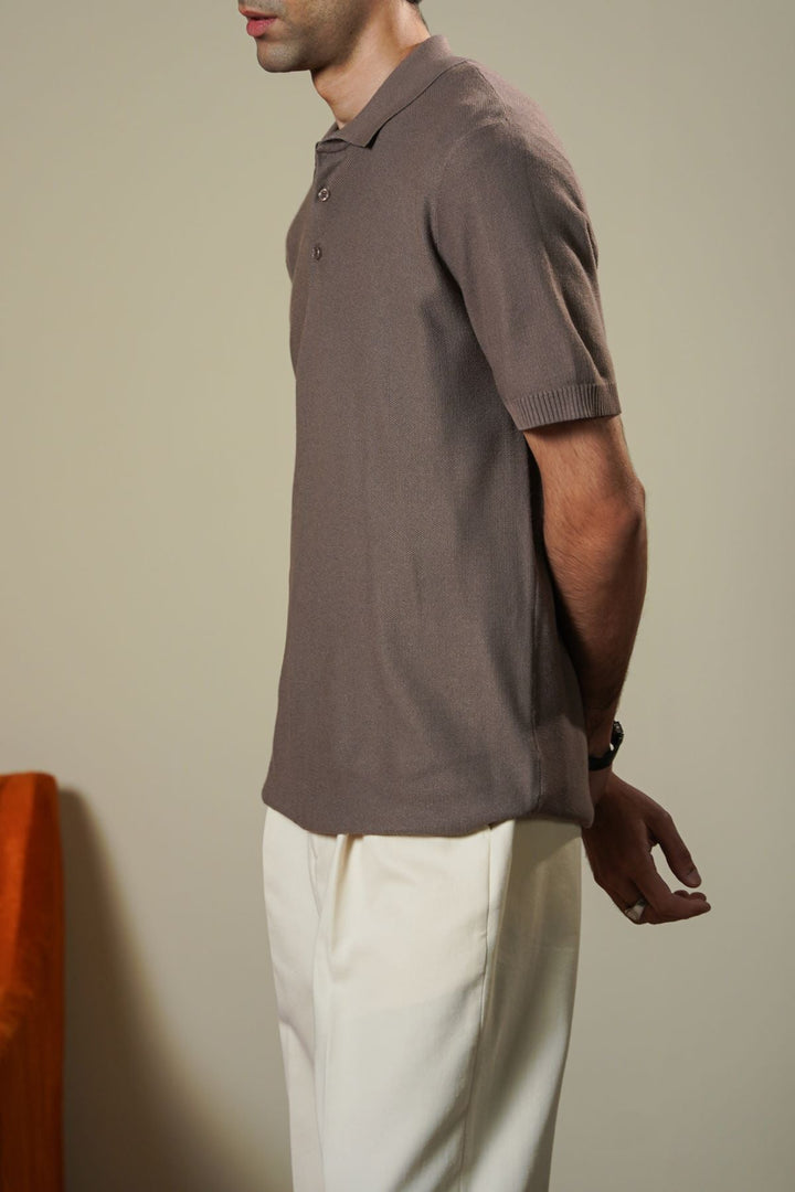GREY ESSENTIAL POLO