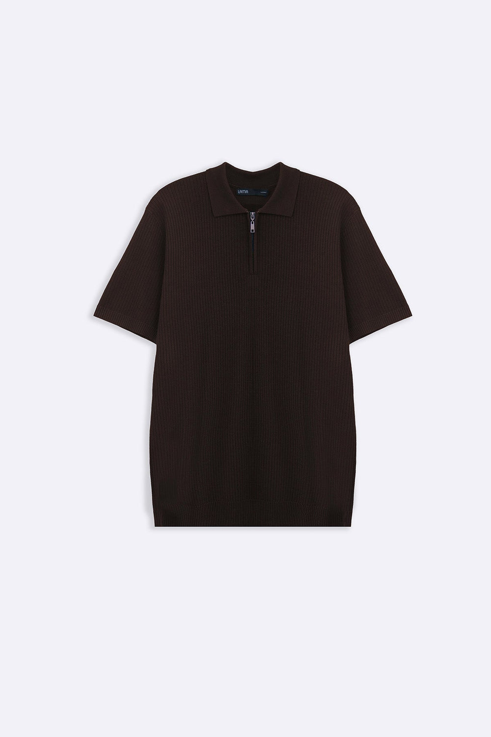 DARK BROWN SOFT WEAVE POLO