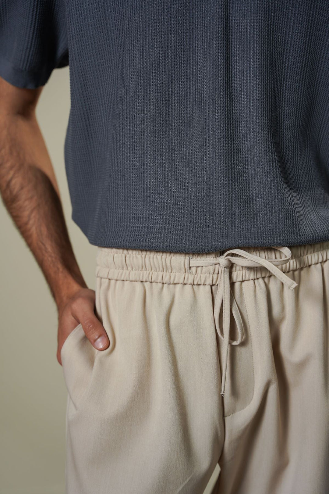 CHARCOAL LUXE KNIT POLO