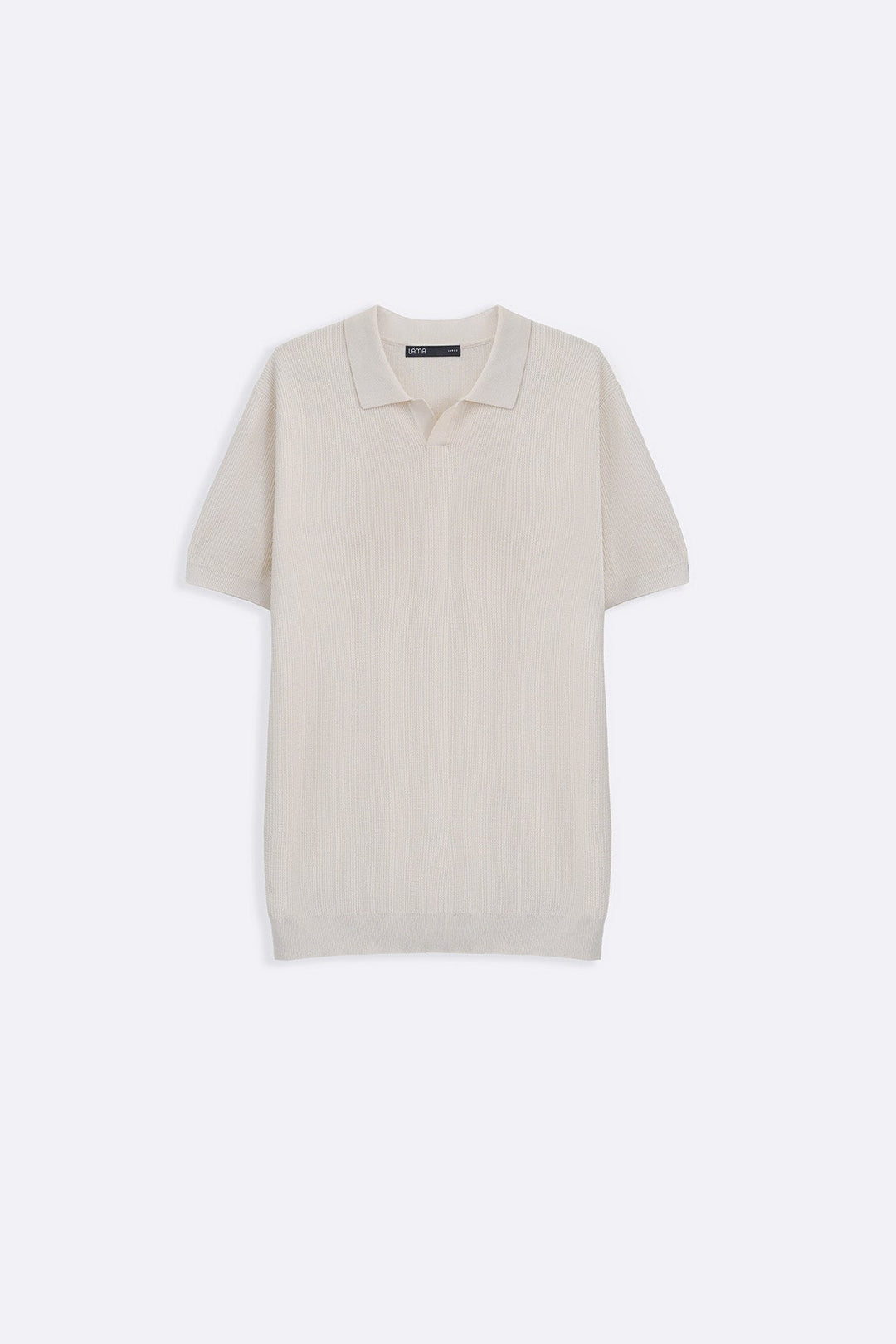 CREAM LUXE KNIT POLO