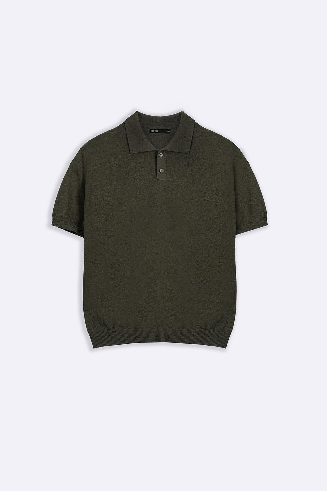 OLIVE PURL KNIT POLO