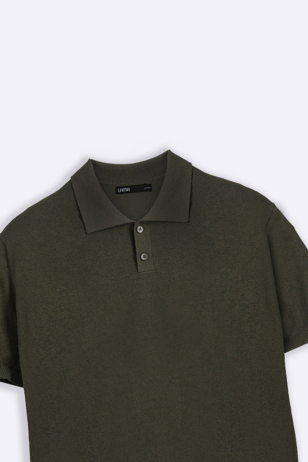 OLIVE PURL KNIT POLO