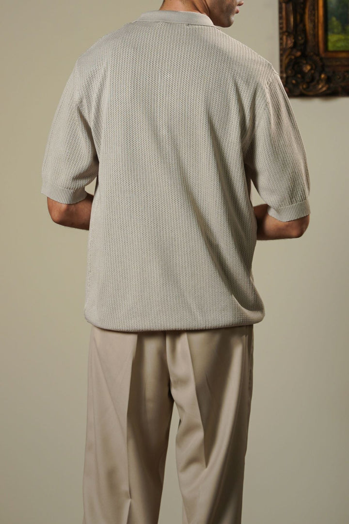 BEIGE TEXTURED POLO