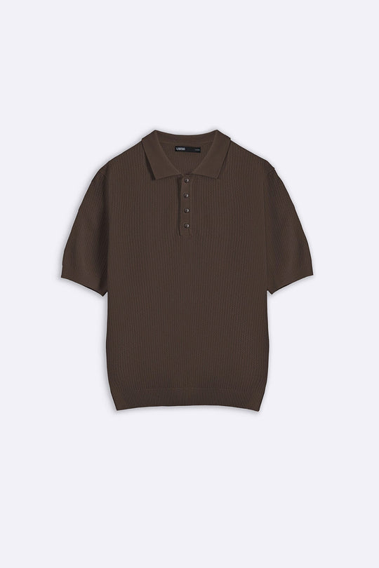COFFEE TEXTURED POLO