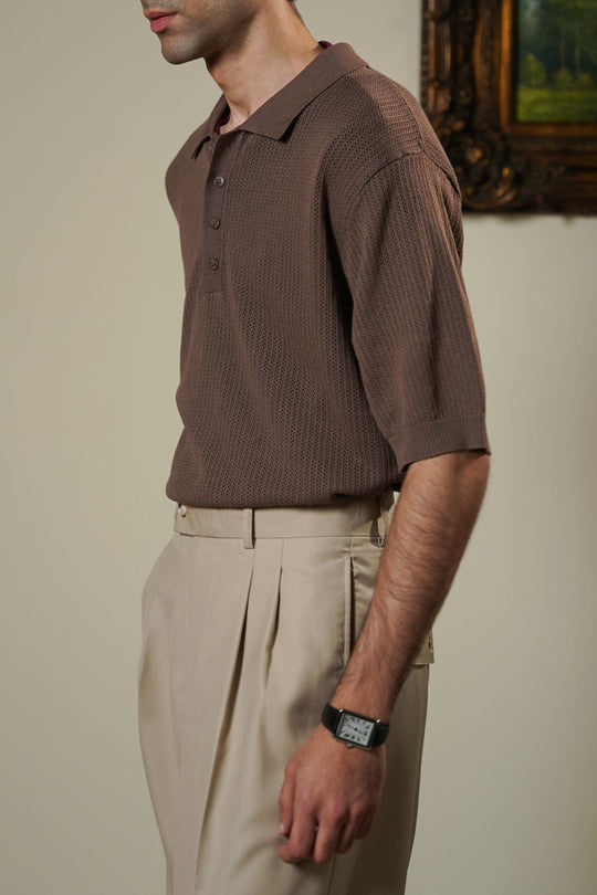 COFFEE TEXTURED POLO