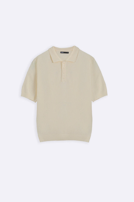 OFF WHITE TEXTURED POLO