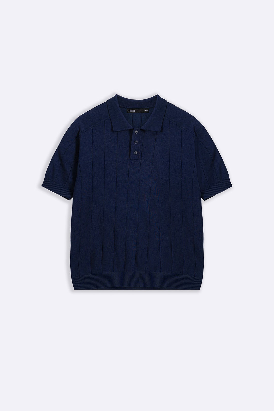 NAVY VERTICAL TEXTURED POLO