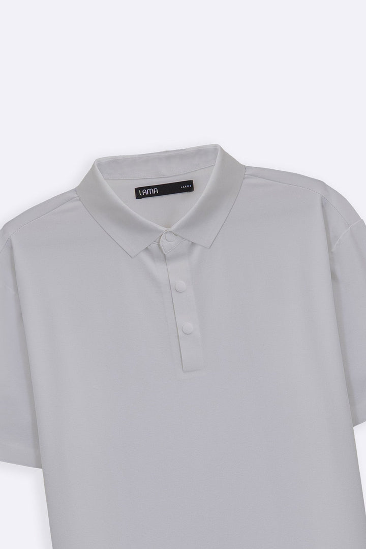 WHITE SEAMLESS POLO
